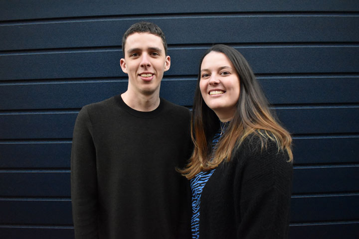 Het team van meeda. Davy en Esmee Kamerbeek